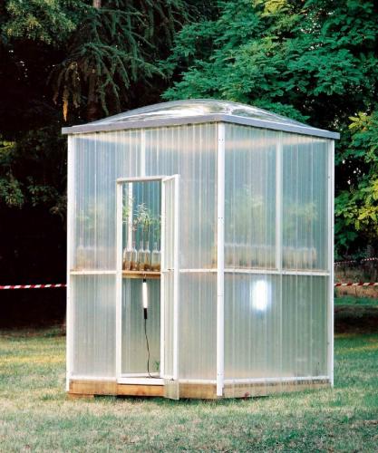 Germinoscope 2, Domaine viticole de Ribonnet, 2004. Dimensions : 2,7x2x2 m. 
