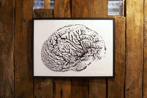 Impression de trace de Polypore géante